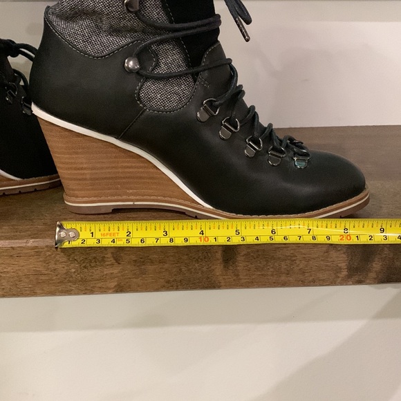 Leather Suede & Merino Wool Wedge Ankle Boot Emu Australia - Picture 9 of 10